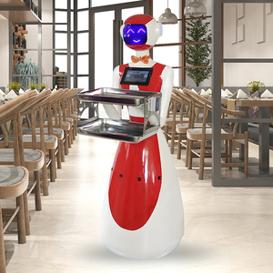 Robot Compacto para Entrega de Alimentos, Robot Camarero de Cuerpo Pequeño con Capacidad para Pasar por Caminos Estrechos para Cafés y Bares, Navegación con IA - Product Image 5