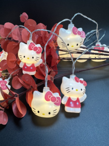 Guirlande lumineuse à LED pour chat mignon, veilleuse alimentée par batterie en PVC pour décoration de chambre d'enfant, lumières de Noël - Product Image 2