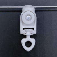 Hochwertiges S Wave/80-mm-Vorhangschienenzubehör mit Ripple Fold Curtain Runner-Schienen haken zum einfachen Aufhängen