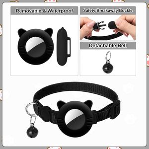 2 Pack Cat Collar With Breakaway Buckle And <b>Bell</b> Adjustable Nylon For <b>Small</b> Cats Black - Product Image 4