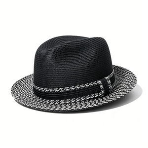 Sombrero de Sol Unisex Negro con Banda Tejida con Patrón Floppy, Personalizado OEM, Transpirable, de Ala Corta, para Viajes al Aire Libre, Playa, Protección Solar, con Cinta ACE - Product Image 6