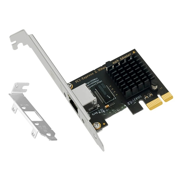 PCI-E Network Card RTL8125BG Chip 2.5G Gigabit High Speed RJ45 Ports Network Card for Desktop PC Windows Linux.