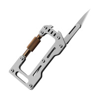 Hongrui Easy Carry Mousqueton Multitool Couteau de poche Coupe-corde Ouvre-bouteille Outils de survie pour Camping Escalade