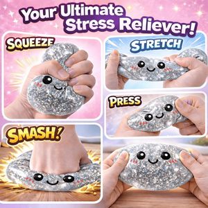 Jouet anti-stress créatif en silicone souple en forme de boulette vapeur, motifs dorés/arc-en-ciel, article ludique réaliste et mignon en forme de nourriture pour les fêtes - Product Image 2