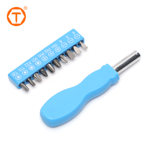 Juego de 11 Puntas de Acero al Cromo Vanadio para <span class=keywords><strong>Destornillador</strong></span> de Trinquete con Porta Puntas - Product Image 1