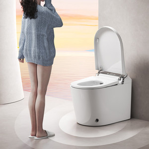 Inodoro Inteligente de Cerámica para Baño de Hotel, Diseño Nuevo, Inodoro Inteligente de Una Pieza con Función de Lavado Femenino - Product Image 3