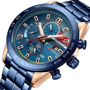 CURREN 8410 Business Fashion Mens 3ATM Waterproof Watches Luxury Men's Sports Watch Stainless Steel Strap Quartz Watch