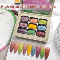 Gel UV liquide de la série Ruofu Sunrise, design français, haute saturation, dégradé, certifié MSDS pour les salons de manucure professionnels
