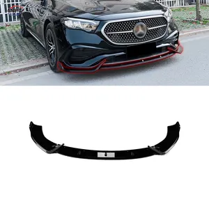 Glossy Black W214 Front Bumper Lip For Mercedes-Benz E Class 2024+ E260 E300 AMG Front Splitter Lip