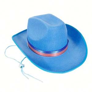 Sombrero de Vaquero Occidental al por Mayor con Cinta Decorativa y Gafas - Unisex, para Viajes, Todas las Estaciones, Tallas Personalizables - Product Image 5