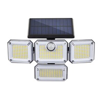 Lampe murale solaire extérieure personnalisée en ABS avec détection automatique de mouvement, télécommande et étanchéité IP65