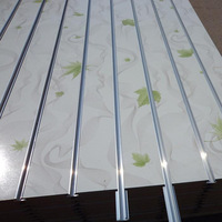 Tampilan Digunakan dengan Harga Murah 15-18Mm PVC Melamin Dihadapi Slot MDF Slatwall Panel