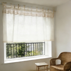 Rideaux courts brodés portables <span class=keywords><strong>pour</strong></span> salon, chambre, décoration intérieure, style jardin - Product Image 3