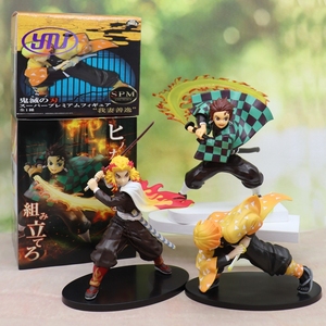 Figuras De YMJ Demoned <span class=keywords><strong>Slayer</strong></span>: Kimetsu No Yaiba Tanjirou Rengoku Kyoujurou Combat Ver PVC <span class=keywords><strong>Anime</strong></span> Figure Action Figure - Product Image 3