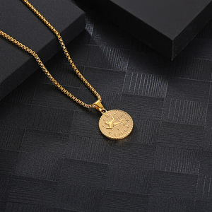 MECYLIFE Collier Zodiaque en Acier Inoxydable Plaqué Or 18K avec Pendentif Médaillon Horoscope Tendance - Product Image 5
