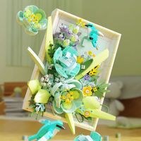 MJI 13060 Blocs de construction créatifs DIY, cadre photo, bouquet de fleurs en blocs de construction simulés pour la Saint-Valentin, décoration, cadeaux