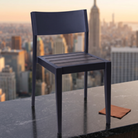 Ensemble de mobilier de patio en alliage d'aluminium aéronautique de qualité commerciale, chaises et table de café, en stock à l'entrepôt d'Atlanta