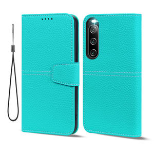 Étui portefeuille design Business pochette de téléphone pour <span class=keywords><strong>Sony</strong></span> <span class=keywords><strong>Xperia</strong></span> 10iii, pour <span class=keywords><strong>Xperia</strong></span> 1iii étui de carte de crédit avec corde - Product Image 5