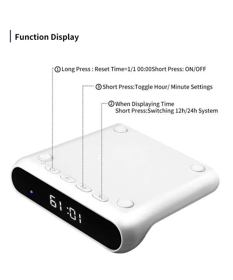 2023 Multifunction Chargers Alarm Clock 15W 3 In 1 Fast Charging With Led Light Mobile Phone Wireless Charger For Android Phone