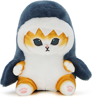 Vente en gros Kawaii 30 cm Requin Chat Peluche Animal Poupée en peluche Requin Chat Coussin Poupée Jouets