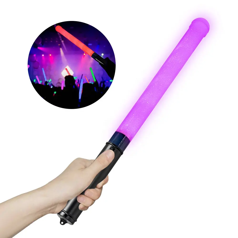 Custom RemotControlled Silicone Sticks Hot Selling Products Toys Flashing Wands Colorful Novelty Items LED Cheer Stick Light