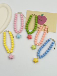 Collar de Corazón Color Caramelo Kawaii para Mascotas, Gargantilla con Cuentas de Estilo Dulce y Colgante de Acrílico con Corazón para Gatos y Perros Pequeños - Product Image 6