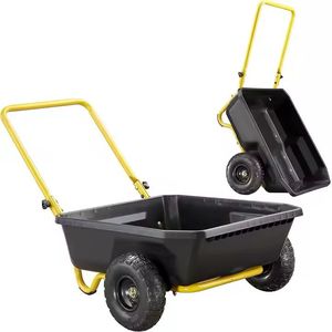 Le chariot de jardin innovant à deux roues peut charger des marchandises avec remorque à poignée pliable - Product Image 1