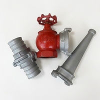 Ensemble de poteaux d'incendie intérieurs norme russe GOST 16K65 DN65 avec raccord de tuyau d'incendie et buse à jet droit, directement de l'usine