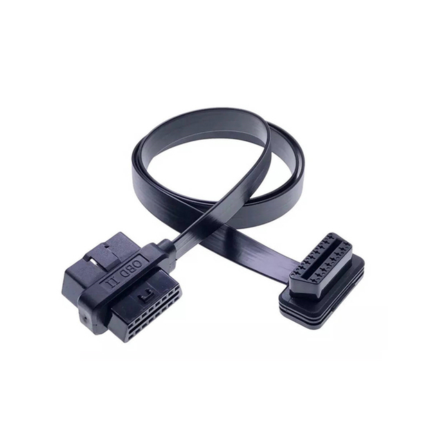 OBD2 Splitter Extension Cable 1 Male to 2 X Female Diagnostic Flat Ribbon Extender Cord Adapter for GPS Tracker