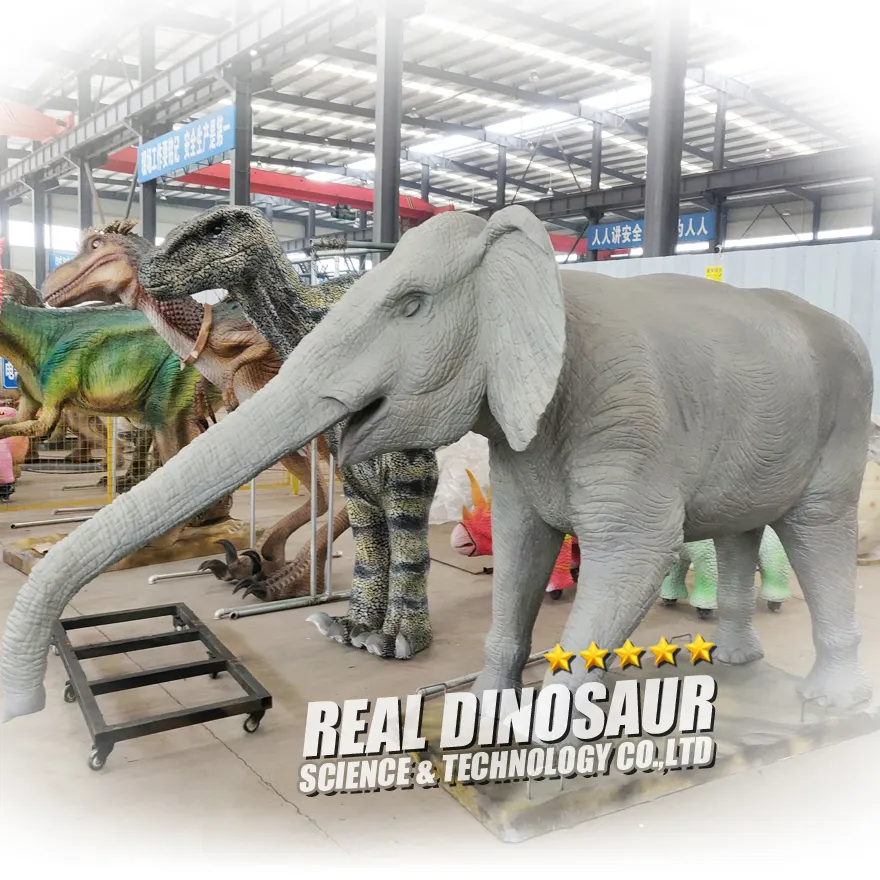 Simulation Animal Statue Animatronic Elephant Model