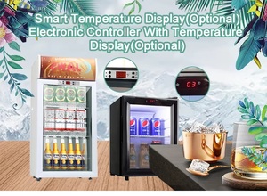 52L Countertop Beverage Cooler With Glass Door for Drink &amp; Bar <strong>Mini</strong> Bar Glass Door Display <strong>Red</strong> <strong>Bull</strong> <strong>Fridge</strong> - Product Image 5