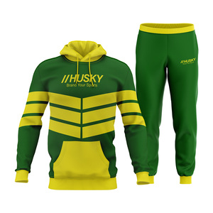 Wholesale Heavyweight Sublimated Solid Color Fleece Breathable Anti-Bacterial Pullover Sweater Outdoor Men's Tracksuit <b>Sweat</b> <b>Set</b> - Product Image 5