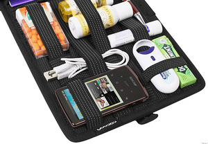 Organisateur de voyage élastique pour accessoires électroniques, plaque de rangement portable pour accessoires de téléphone, sac de rangement - Product Image 2