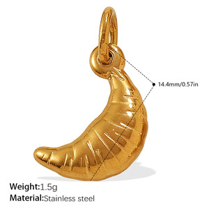 18K oro placcato in acciaio inox Lifestyle Lifestyle collezione <span class=keywords><strong>di</strong></span> caramelle alla fragola ciliegia ciondoli fai da te creazione <span class=keywords><strong>di</strong></span> <span class=keywords><strong>gioielli</strong></span> - Product Image 6