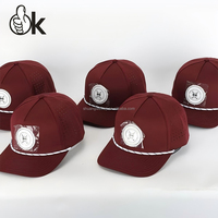 Marron Imperméable Découpé Laser Trou 5 Panneau Trucker Logo Chapeau Doux Non Structuré Respirant Mesh Fitting Casquette de Baseball pour Hommes Femmes