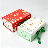 Individuell Bedruckte Weihnachts-Geschenkbox mit Satinband-Schleifenverschluss für Feiertage Einzelhandelsgeschäfte Großhandel Großabnehmer