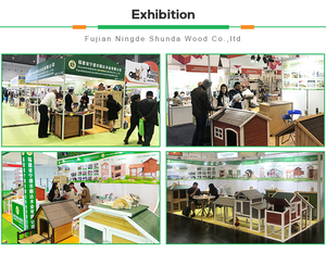 애완 동물 케이지가있는 고급 단단한 나무 고양이 집 고양이를위한 방수 야외 빌라 인클로저 철 접는 디자인 동물 패턴 - Product Image 4