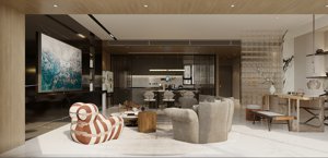 Nexus Design d'Interni Moderno e Minimalista di Lusso, Rendering <span class=keywords><strong>3D</strong></span>, Villa Elegante ed Ecologica, Soggiorno Architettonico - Product Image 2