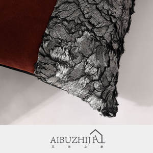 AIBUZHIJIA – housses de coussin décoratives noires de luxe moderne, en métal, lustre décoratif pour la maison, housses d'oreiller pour canapé - Product Image 2