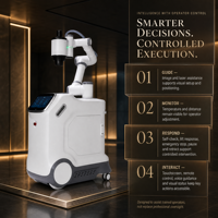 Robot de Moxibustion ZCH.AI avec Interface Tactile, Appairage à Distance et Lecture Musicale pour Centres de Bien-être Professionnels (Usage Quotidien)