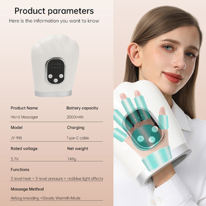 Cordless Hand <b>Massager</b> With 3 Adjustable Level Airbag Hot Finger Joints Palm Relax JY-918 Cordless Hand <b>Massager</b> With 3 - Product Image 6