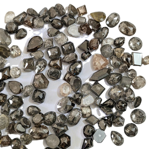 Perles en vrac de sel et poivre, facettées, fantaisie, antiques, naturelles, qualité AAA+, grises, 2,5-4 mm, 0,5-0,9 ct, pour la fabrication de bijoux, vente en gros, troisième qualité - Product Image 1
