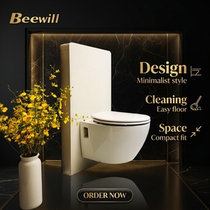 Réservoir de chasse d'eau <span class=keywords><strong>WC</strong></span> mural dissimulé à double chasse moderne OEM, installation murale pour toilettes à double chasse - Product Image 1