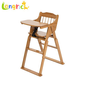 كرسي طعام خشبي للأطفال قابل للطي من الخيزران، آمن للاستخدام في غرفة النوم، من مصنّع بخبرة تزيد عن 20 عامًا - Product Image 1
