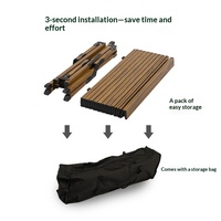 Table pliante d'extérieur portable en alliage d'aluminium, pour camping, pique-nique, mobilier d'extérieur, noir, vente en gros