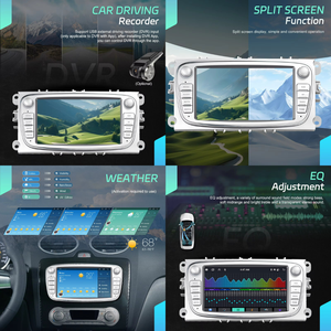 วิทยุติดรถยนต์ Podofo 7 นิ้ว 4+64GB ระบบแอนดรอยด์ รองรับ Wireless CarPlay และ Auto GPS WIFI DSP สเตอริโอ สำหรับรถยนต์ฟอร์ด โฟกัส มอนเดโอ ซี-แม็กซ์ เอส-แม็กซ์ กาแล็กซี่ 2 - Product Image 3