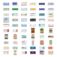 60 autocollants de carte d'embarquement, autocollants de voyage aérien, étiquettes de bagages vintage, autocollants de dessin animé pour scrapbook, journal, réfrigérateur, voiture - Vente en gros