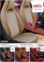 Coussin de siège de voiture en cuir respirant personnalisé TopFit, ensemble complet, quatre saisons, antidérapant