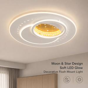 Lámpara de Techo LED Moderna con Control Remoto, Tricolor, Regulable, Redonda, Ultrafina, de Acrílico y Hierro, para Dormitorio, Sala de Estar - Product Image 2