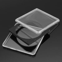 Capsules carrées pour pièces de monnaie 16mm-50mm Boîte à monnaie étui en plastique pour dalle Boîte de rangement protectrice Capsules acryliques carrées